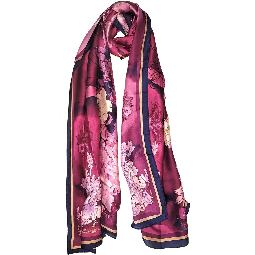 NWT Long Soft Scarf 34"x69" Rectangle Silk Feeling 100% Shawl Wrap 0208 - Picture 3 of 7